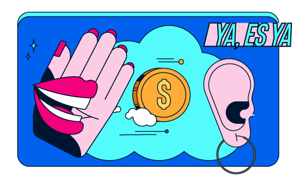 Vectores simbolizando la comunicación sobre remesas