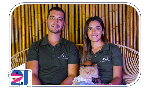 Pareja de trabajadores de la empresa Attraversiamo