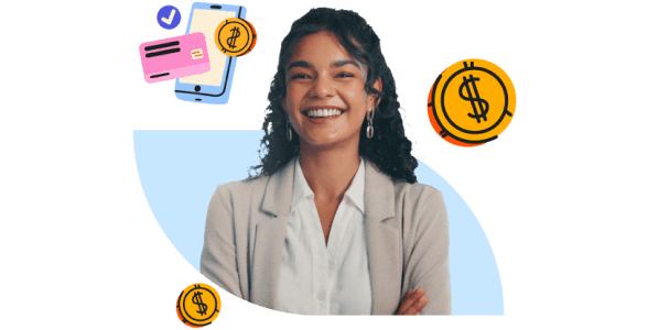 Mujer empresaria conociendo más sobre la Alcancía Digital del Banco Caja Social