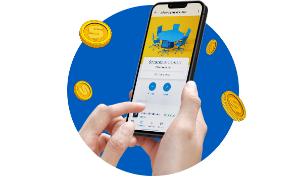 Celular con la App del Banco Caja Social