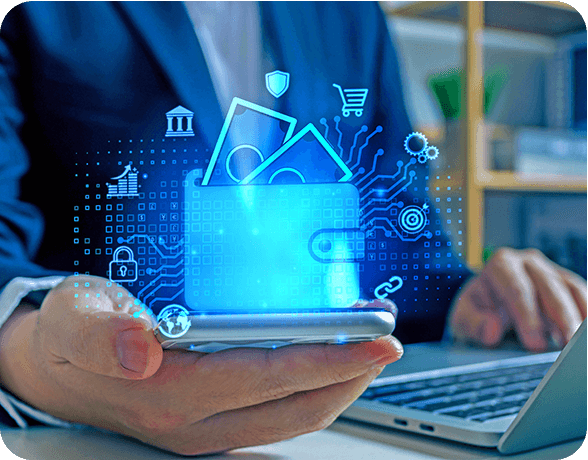 Empresario con un celular