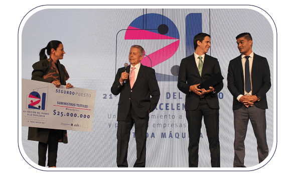 Segundo lugar en la categoría Microempresa del Premio a la Excelencia en su edición 21