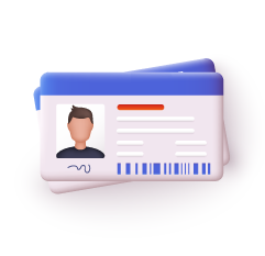 Vector de un documento de identidad