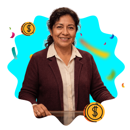 Empresaria emocionada por la campaña del Banco Caja Social
