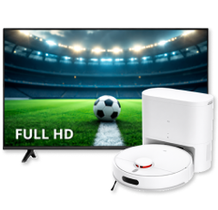 Smart TV 43’’ y Aspiradora robot