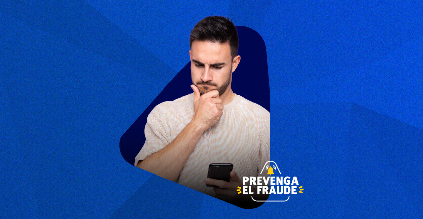 Joven preocupado por sus datos personales