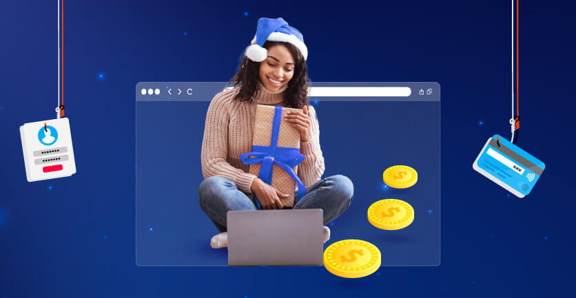 Mujer feliz sosteniendo en sus brazos un regalo