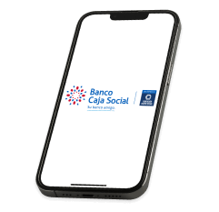 Celular con la app del Banco Caja Social