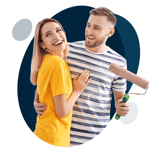Pareja realizando mejoramiento y ampliación de su vivienda