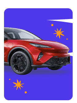 Carro con vectores de brillo