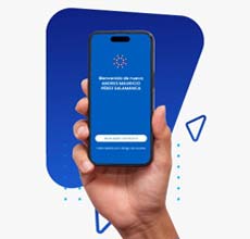 Celular con la aplicación del Banco Caja Social